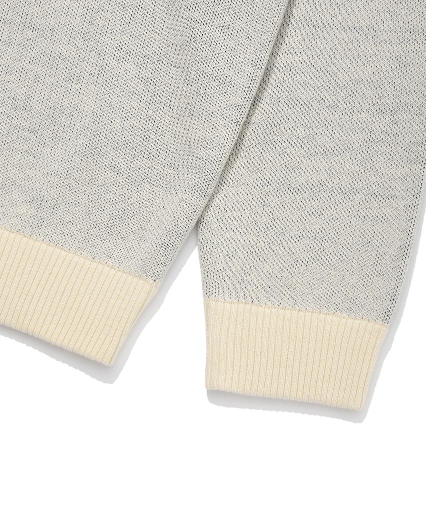 WACKY WILLY Lettering Pullover Sweater Ivory
