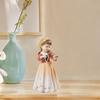 Violin Girl Statue Decorative Figurine Art Crafts Creative Modern Sculpture Tabletop Ornament for