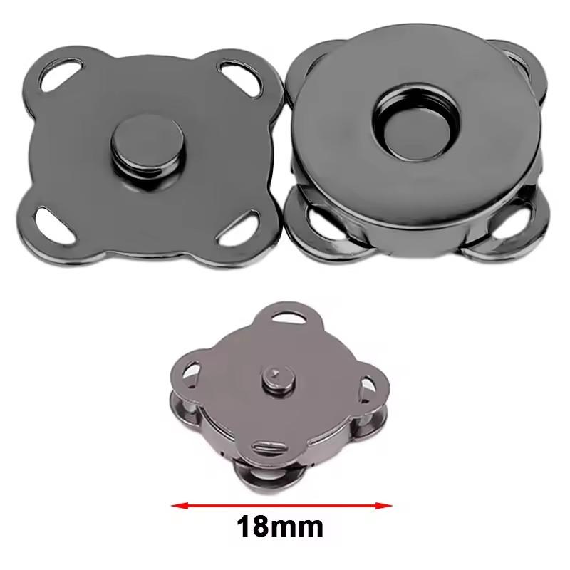 10Sets Magnetic Snap Button Metal Invisible Sew on Button Lock Clasps Fasteners for Purse Bags Clothes Craft DIY Accessories