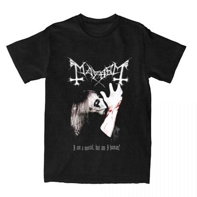 Мужская Женская Футболка Mayhem Dead Black Metal Винтажная 100% Хлопок Топы Повседневная Футболка с Коротким Рукавом и Круглым Вырезом Большого Размера