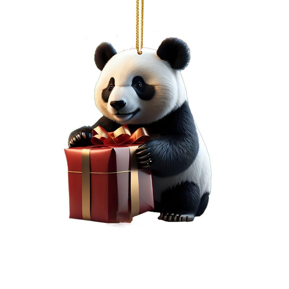 Мультяшное Рождественское Украшение Панда Милое Рождественское Подвесное Украшение Модные Подвески Панда для Автомобиля Домашний Декор