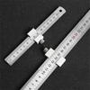 Carbon Steel Ruler Limit Block Measuring Rulers Positioner Adjustable Measuring Marking Gauge Carpentry Scriber Hand Tool