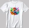 Super Mario Figure Short Sleeve White-Black Men's / Women's T Shirt N204