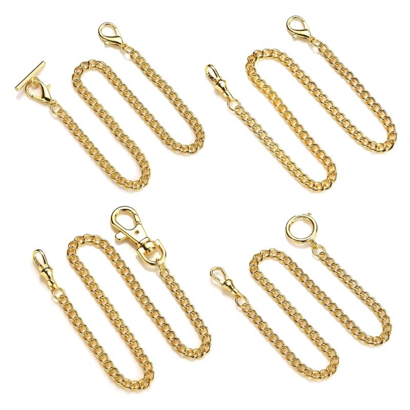 Цепочка для карманных часов Металлический ремень Джинсы Альберт Винтаж Т-образная поясная цепочка Звено Застежка для часов-брелока Аксессуары для карманных часов