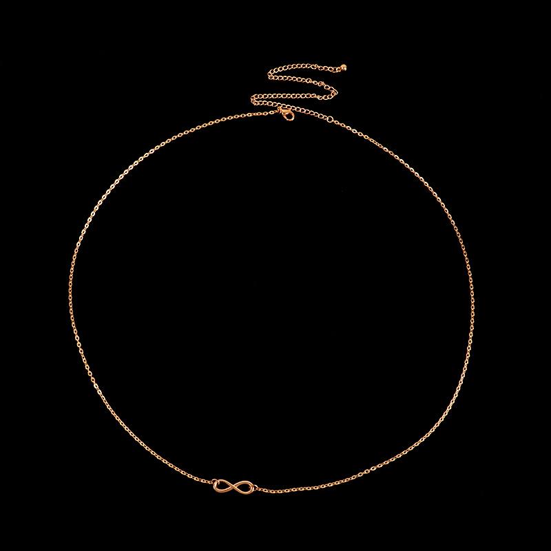 Модная металлическая поясная цепочка в форме восьмерки - Минималистичный хип-хоп стиль