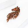 Luxury Horse Head Brooch Rhinestone Dripping Oil Enamel Jewelry Accessories  Party