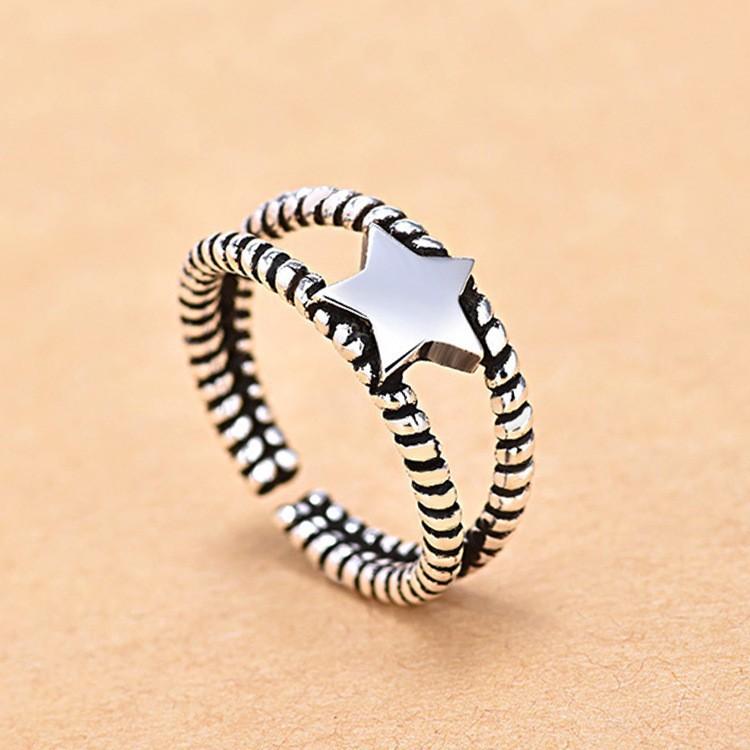 Женский тренд Персонализированное Открытое Живое Модное Ювелирное Кольцо Винтажные Кольца с Буквами