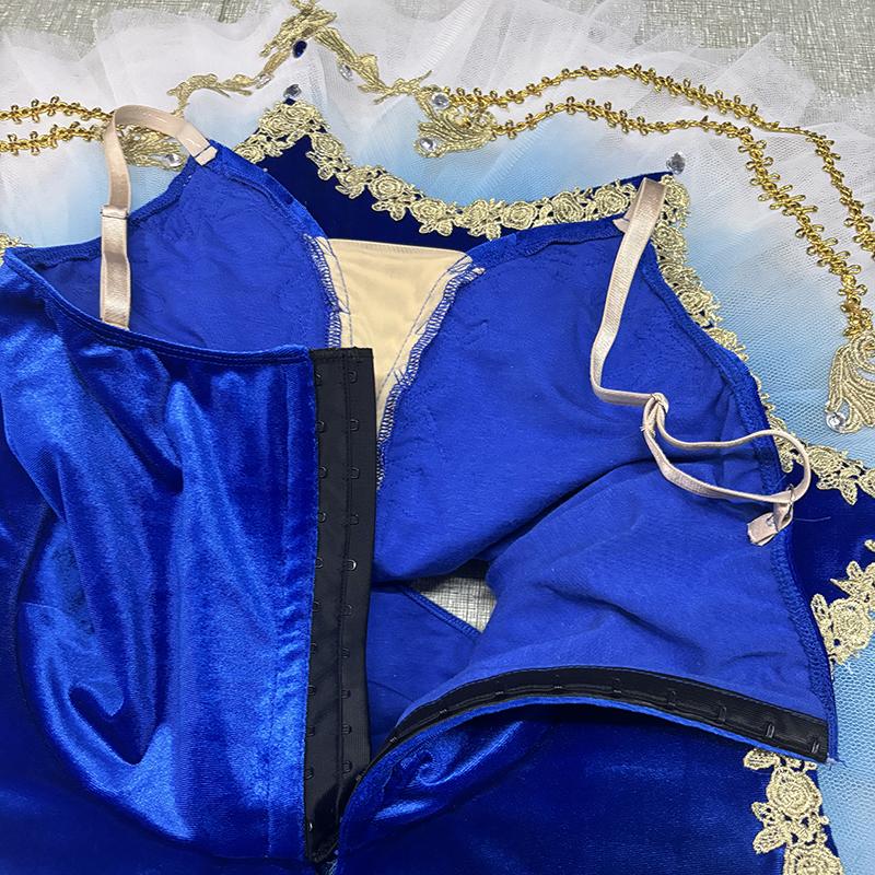 Blue White Gradient Pre-professional Ballet Tutu Dress Costume Girls Pancake Ballet Tutu Stage Dance Wear Dark Red BLST20110