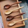 Stirring Spoon Food Grade Smooth Surface Wood Handmade Cooking Stirring Spoon with Ergonomic Handle for Home