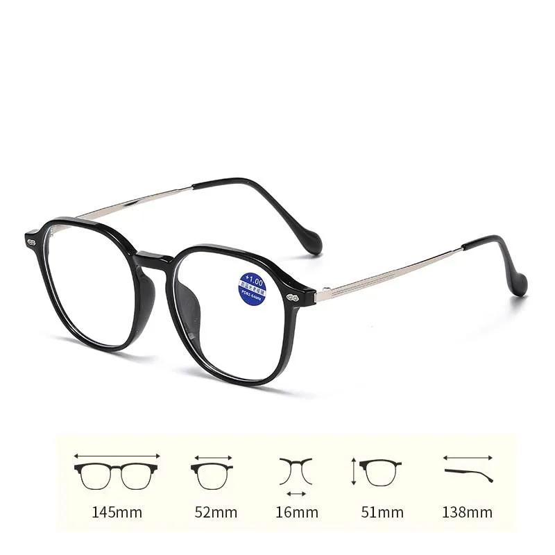 Очки для пресбиопии для женщин и мужчин, унисекс, блокирующие синий свет, очки для дальнего зрения, готовые мультифокальные очки для чтения до +4,0