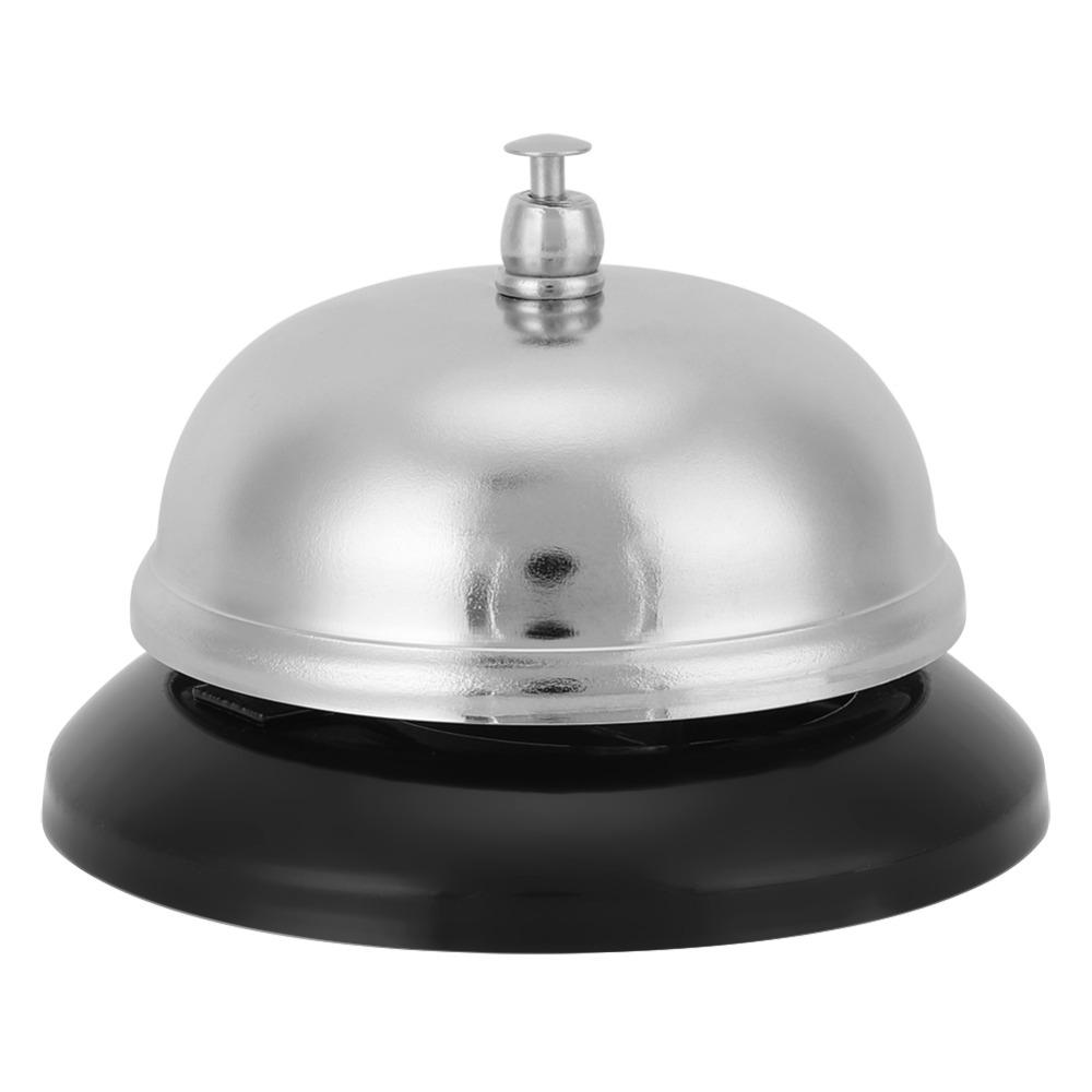 Silver Desk Service Bell Loud and Clear Ring Table Caller Dinner Call Bell Kitchen/Restaurant