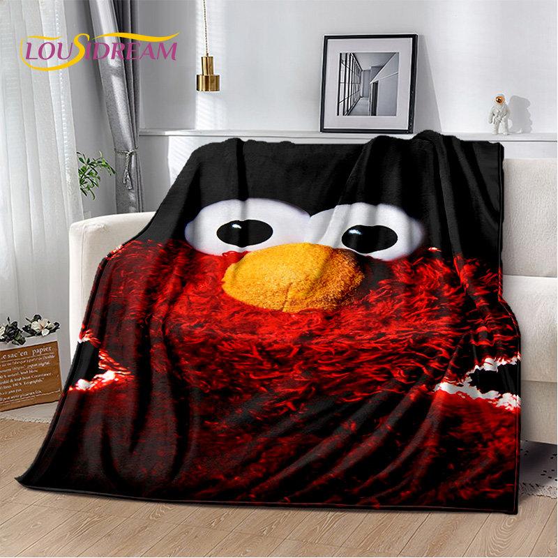 TV Sesame Street Cute Cartoon Soft Plush Blanket,Flannel Blanket Throw Blanket for Living Room Bedroom Bed Sofa Picnic Cover Kid