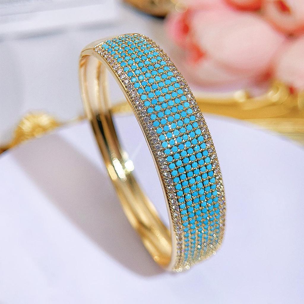 CMM Modern Jewelry Bohemian Ethnic Style Golden Party Jewelry Hand Accessories Women Zircon Bracelet Bangle