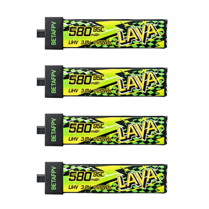 BETAFPV LAVA II 580mAh 1S Battery BT2.0 For Air75, Meteor75 Pro Whoop Drone FPV For 6 Ports 1S Battery Charger & Adapter