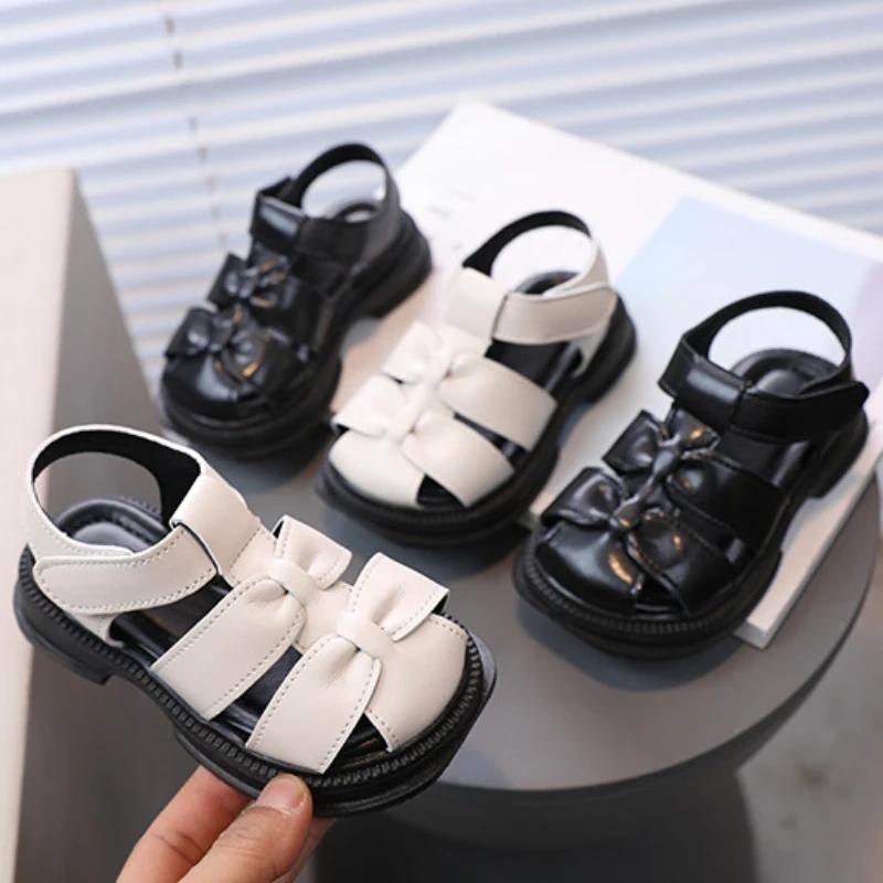 Children Shoes Designer Fashion Soft Soled Sandals Trendy Elegant Antiskid Girl Party Dresses Shoes Daily Versatile Casual Shoes