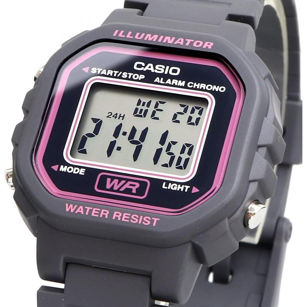 Casio Женские цифровые часы Серый Розовый La 20wh 8a