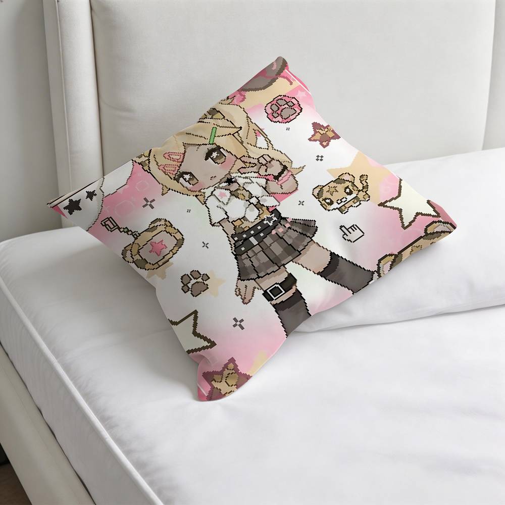 Cool Gyaru Cartoon Decorative Square Pillow Cover Modern Cushion Case for Living Room Bedroom