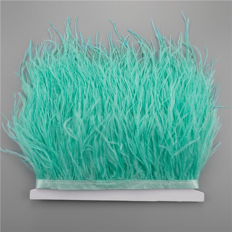 Перо 8-10 см Отделка страусиными перьями для шитья и рукоделия Черная перьевая бахрома для украшения юбки Натуральные перья Ленточная бахрома