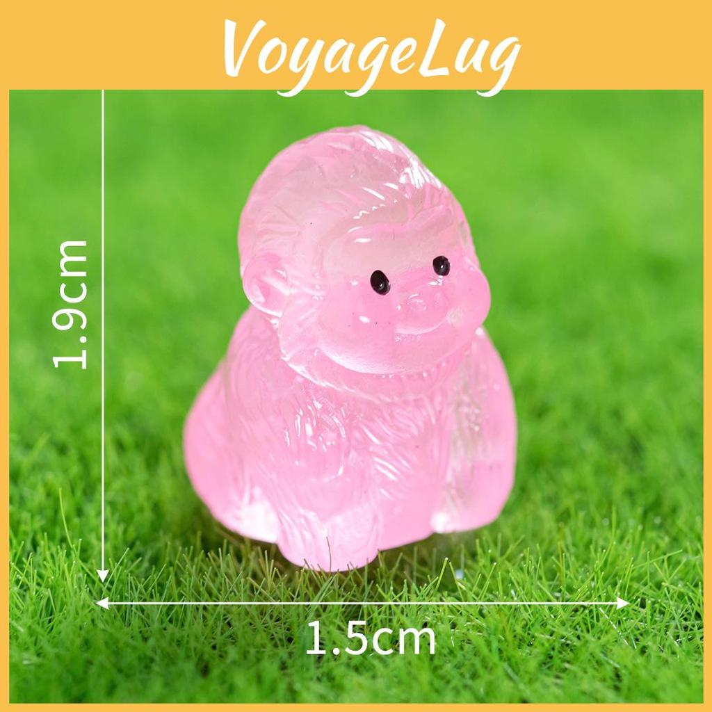 Noctilucent Animal Resin Gorilla Figurine With Multicolor For Home Decoration