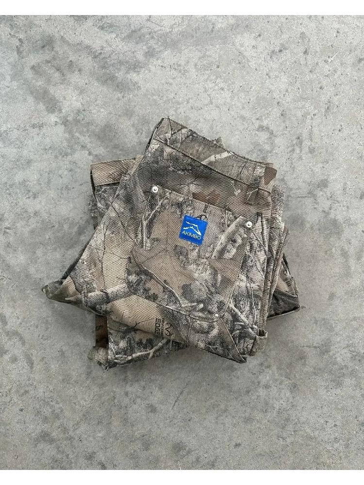 Camouflage Leaf Loose Pants Fashion Y2K New Harajuku Hip-hop Gothic Retro Couple Casual American Street Wear