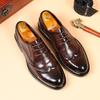 Golden Sapling High Quality Brogues Business Shoes Men Retro Korean Style Leather Oxfords Thick Soles Man Party Dress Shoe Male