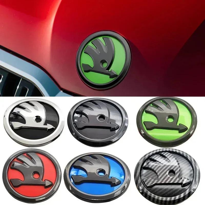 Skoda ABS Car Badge S Logo for Octavia Rapid Fabia YETI A7 Superb KAMIQ Scala VRS Front Rear Tail Trunk Sticker Auto Accessory YI2