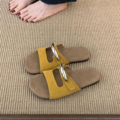 Дизайнерские нишевые туфли на плоской подошве, туфли-однословки, женская обувь, обувь для улицы, пляжная обувь, сандалии