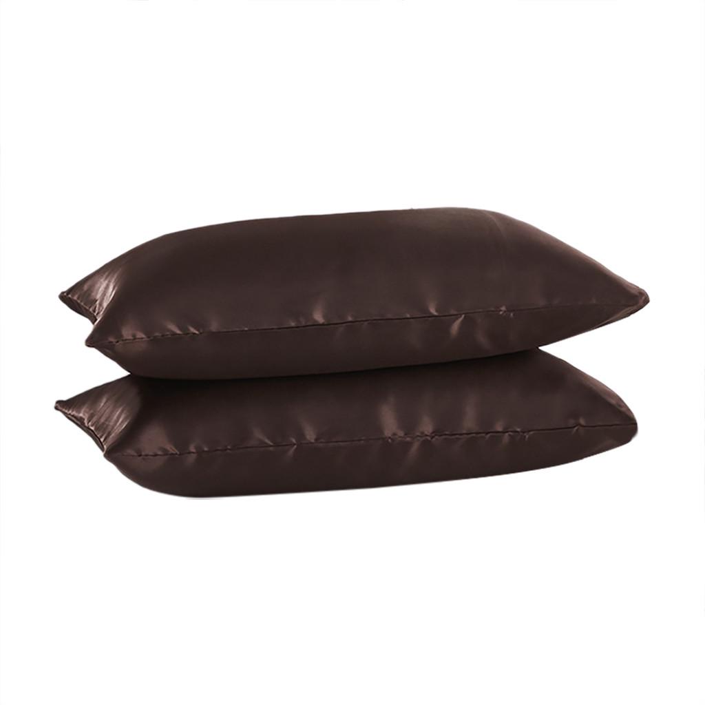 Pillowcase Satin Silk Color Bedding Envelope Closure Pillowcases