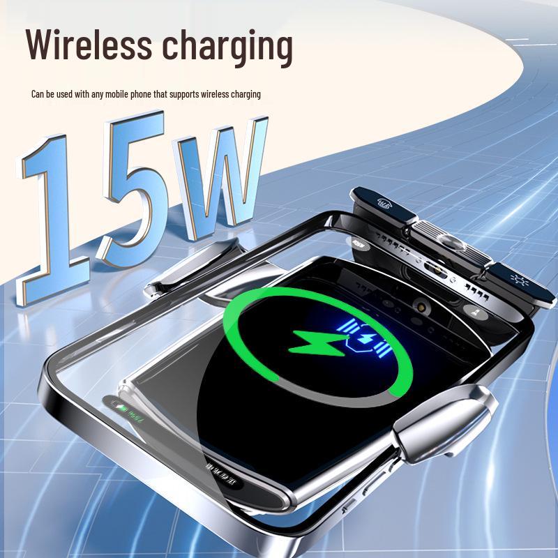 Q88 Magic Clip: Беспроводной автомобильный держатель для телефона 15 Вт со съемным магнитным зарядным устройством и поддержкой навигации