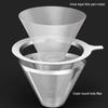 Coffee Filter Easy To Clean Stainless Steel Coffee Cone Filter Reusable Fine Mesh Strainer for Home Kitchen