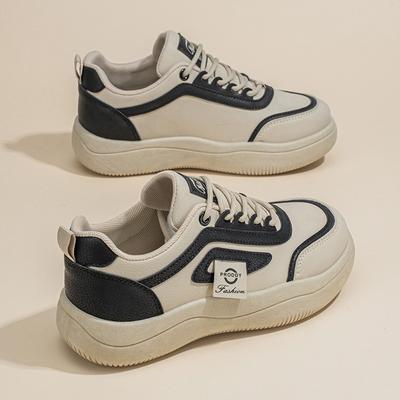 Трендовые женские студенческие повседневные осенние новые кроссовки на платформе для улицы, кожаные, удобные, для бега, универсальные Zapatillas De Mujer