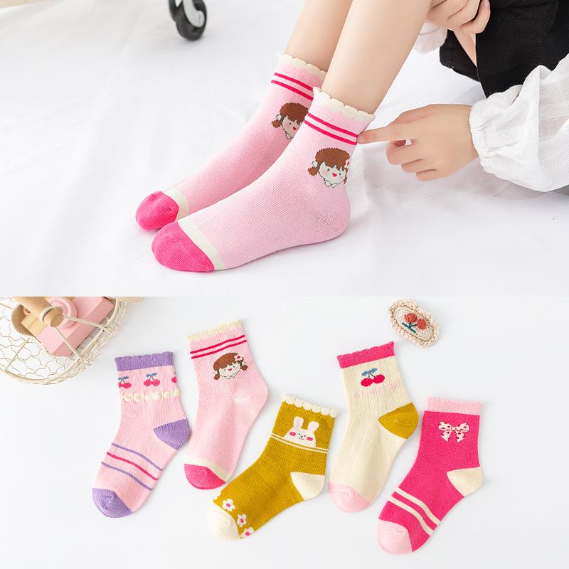 Детские носки с рисунком медведя из мультфильма для детей 0-13 лет, впитывающие пот и ветер, износостойкие, средние носки-трубы