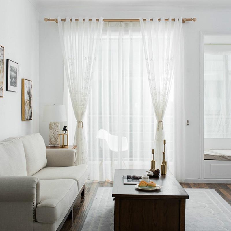 Полупрозрачный тюль в европейском стиле