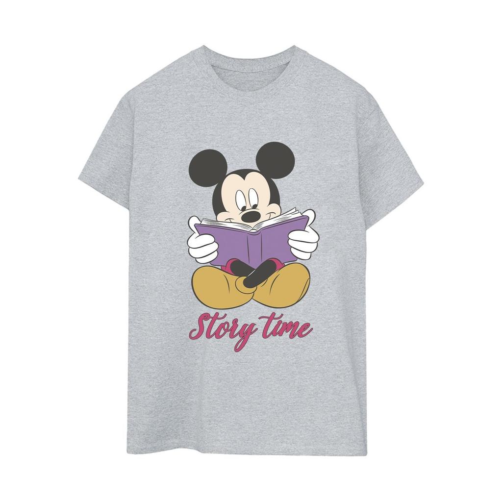 Disney Womens/Ladies Mickey Mouse Story Time Cotton Boyfriend T-Shirt