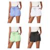 Women Shorts High Waist Adjustable Drawstring Summer Shorts with Pockets Solid Color Loose Fit