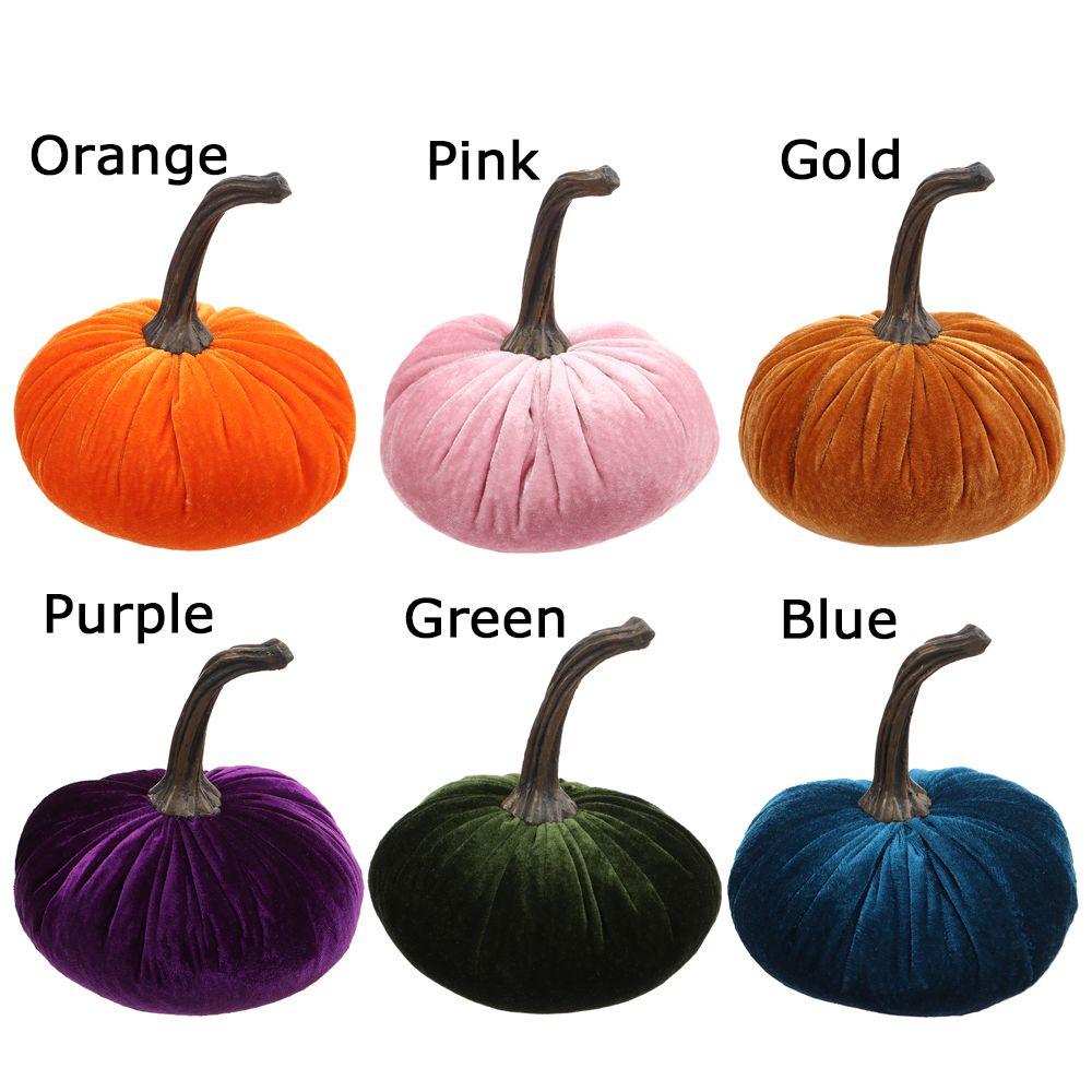 Artificial Halloween Handmade Soft Stuffed Pumpki Plush Throw Pillows Velvet Pillow Pumpkins Decor