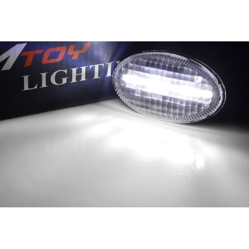 Прозрачные/Черные Боковые Габаритные Огни 15-LED Белые JDM Спецификации Для 00-07 Subaru Impreza WRX STI