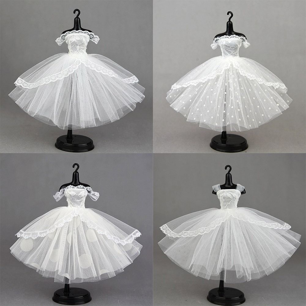 Tutu Dotted Lace Dolls Clothes Dress Up Doll Princess Dress Girl Gift Doll Dress  BJD Blythe