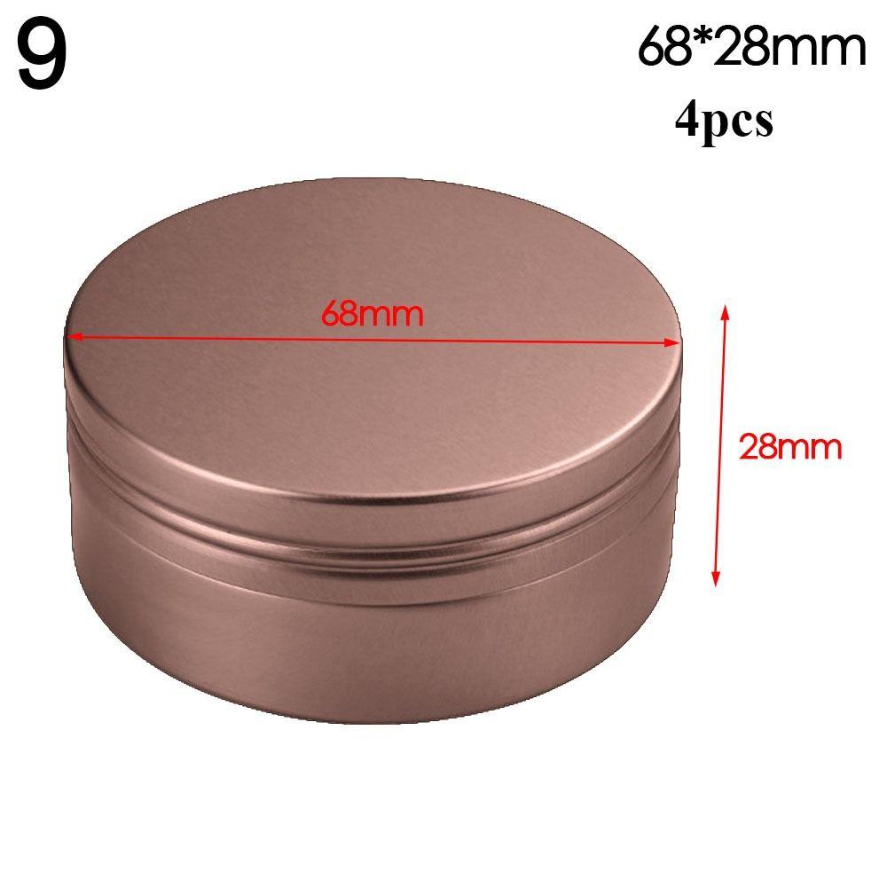 Metal Box for Cream Balm Cosmetic Container Aluminum Tin Jar Refillable Bottles Tea Cans