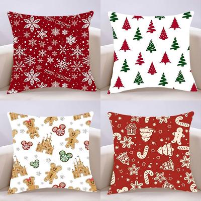 Рождественская наволочка Чехол для подушки Мягкий Милый Наволочка для диванной подушки Для автомобиля Наволочка Полиэстер С молнией