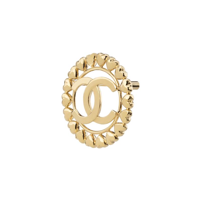 Chanel [Новинки Весна-Лето 2023] Модная Брошь с Классическим Логотипом Женская Золотая