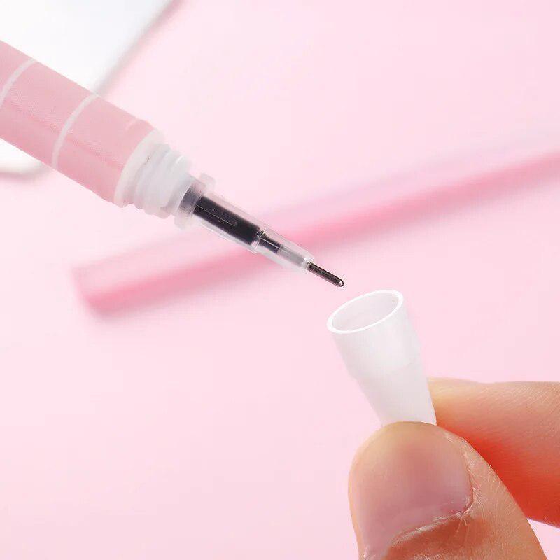 12Pcs/Set Kawaii Pen Natural Cute Gel Pen 0.5mm BlackInk Pen for Kids Gifts School Office Stationery Supplies