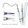 Double Head Surgical Eyebrow Tattoo Skin Marker Pen Tool Accessories Tattoo Marker Pen with Measuring Ruler Microblading