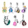 Новые Оригинальные Шармы Подвески Медные Гусеница Божья коровка Жук Улитка Шарм Для Женщин Изготовление Модной Бижутерии