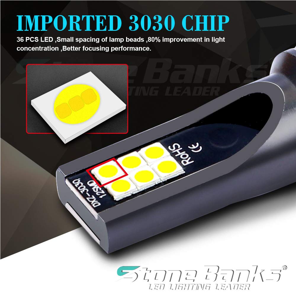 H7 LED Headlight Bulb, 55W 6000K White 12000LM Super Bright CSP Chip Conversion Kit 360° Luminous, 2 Years Warranty