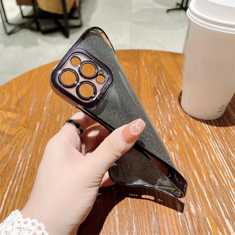 Роскошный квадратный блестящий силиконовый чехол с покрытием для iPhone 16 15 14 13 12 11 Pro Max X XR XS 7 8 Plus SE 2 2022 Мягкий чехол с пайетками Fashion SE 2020