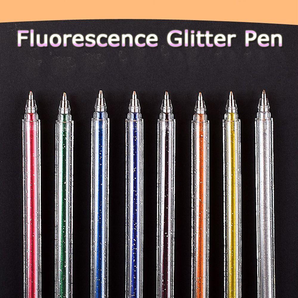 Канцелярские товары для школы Блестящие письменные принадлежности Блестящая ручка-роллер Флуоресцентная ручка Гелевая ручка-маркер