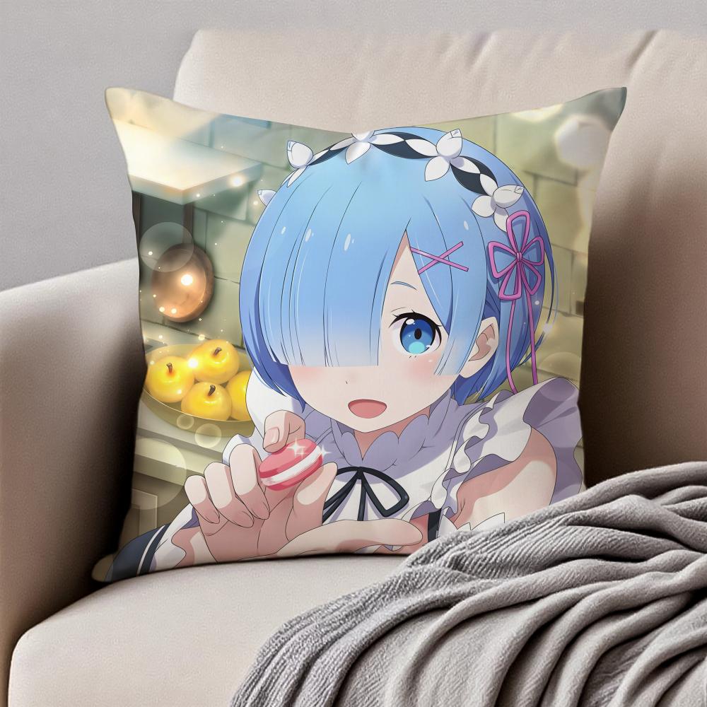 Фэнтези Популярное Аниме RRe Zero Наволочка Подушка Антипылевой Невидимая Молния Короткий Плюш Диванная Подушка
