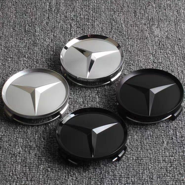 GLC GLB 4pcs/75mm integrated hub center cover badge logo is suitable for Mercedes-Benz W166 GLC/GLE/GLA/S/E/GLK automobile acce