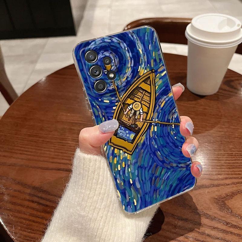 Интересный чехол для телефона с рисунком Ван Гога для Samsung Galaxy A56 A57 A37 A55 A54 A36 A35 A26 A25 A16 A17 A07 A52 A34 A21s